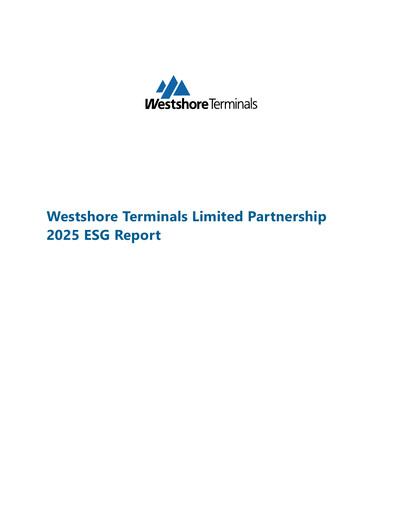 Thumbnail Westshore Terminals Investment ESG Report 2025