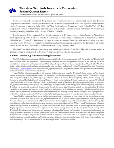 Thumbnail Westshore Terminals Investment Quarterly Report 2026-q2