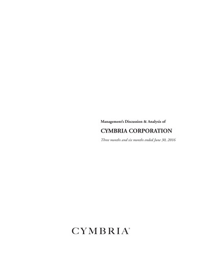 Thumbnail Cymbria Quarterly Report 2016-q2