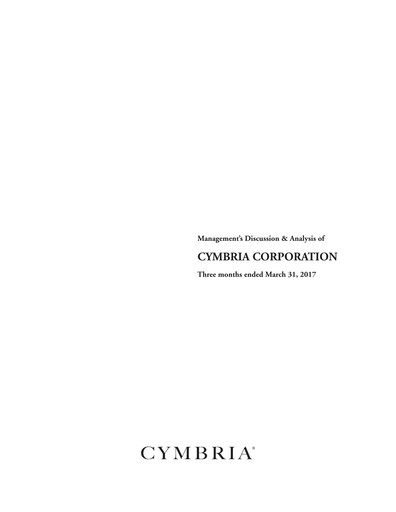 Thumbnail Cymbria Quarterly Report 2017-q1