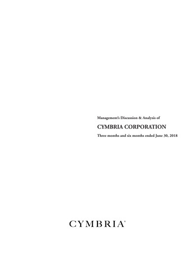 Thumbnail Cymbria Quarterly Report 2018-q2