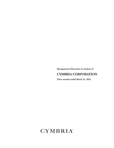Thumbnail Cymbria Quarterly Report 2021-q1