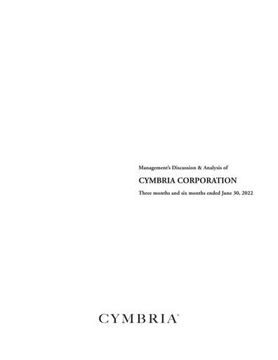 Thumbnail Cymbria Quarterly Report 2022-q2