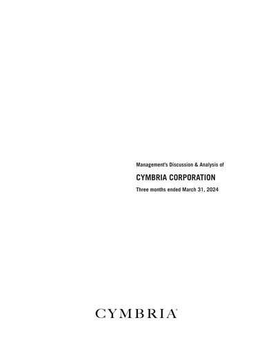 Thumbnail Cymbria Quarterly Report 2024-q1