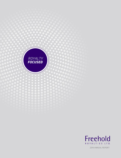 Thumbnail Freehold Royalties Annual Report 2014