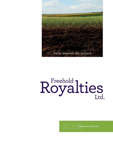 Thumbnail Freehold Royalties Financial Statement 2011
