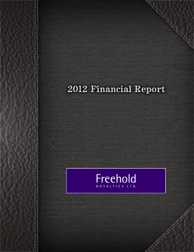 Thumbnail Freehold Royalties Financial Statement 2012