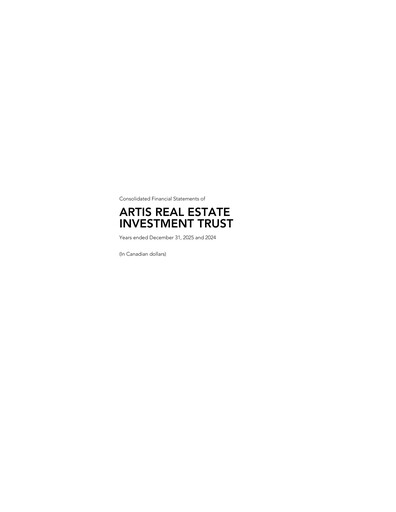 Thumbnail Artis REIT Financial Statement 2025