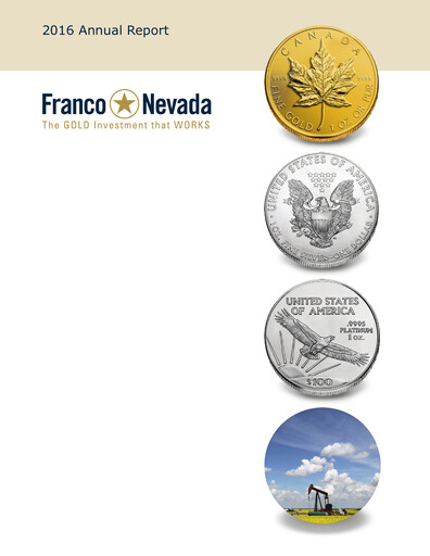 Thumbnail Franco-Nevada Annual Report 2016