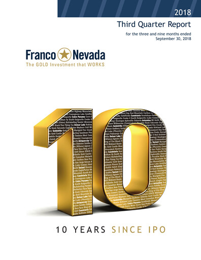 Thumbnail Franco-Nevada Quarterly Report 2018-q3