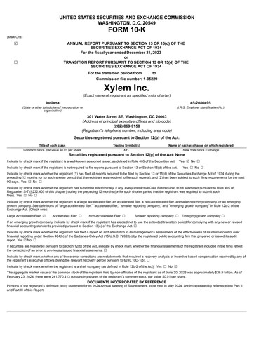 Thumbnail Xylem Annual Report 2023
