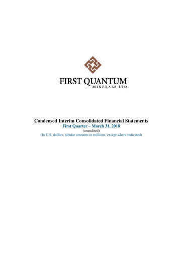 Thumbnail First Quantum Minerals
 Financial Statement 2018-q1