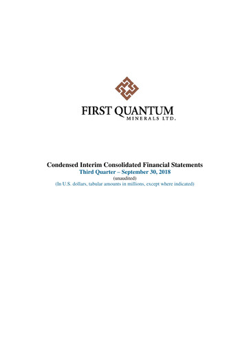 Thumbnail First Quantum Minerals
 Financial Statement 2018-q3