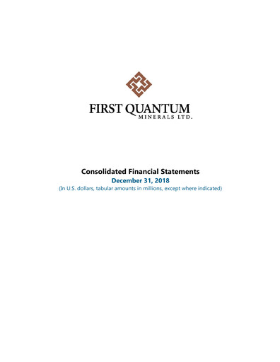 Thumbnail First Quantum Minerals
 Financial Statement 2018