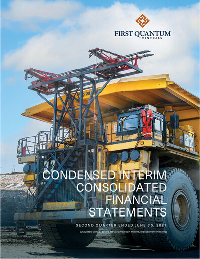 Thumbnail First Quantum Minerals
 Financial Statement 2021-q2