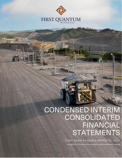 Thumbnail First Quantum Minerals
 Financial Statement 2022-q1