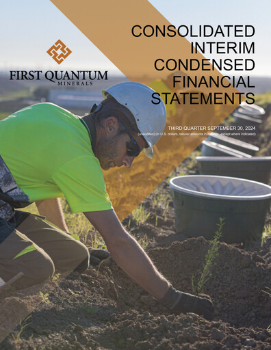 Thumbnail First Quantum Minerals
 Financial Statement 2024-q3