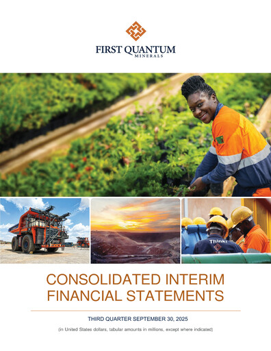 Thumbnail First Quantum Minerals
 Financial Statement 2025-q3