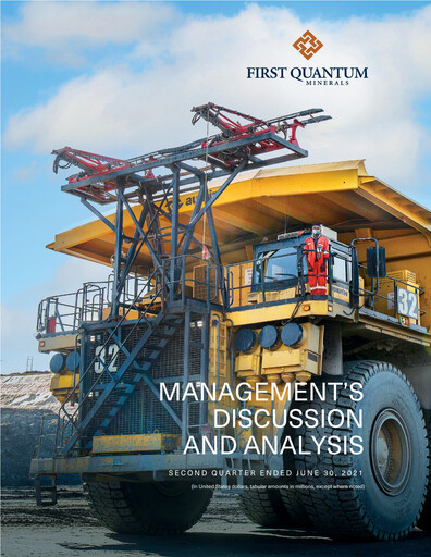 Thumbnail First Quantum Minerals
 Quarterly Report 2021-q2