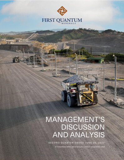 Thumbnail First Quantum Minerals
 Quarterly Report 2022-q2