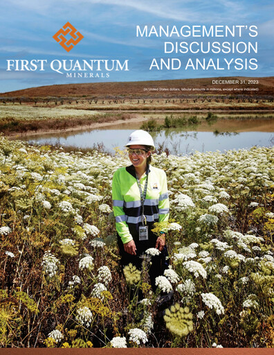 Thumbnail First Quantum Minerals
 Quarterly Report 2023-q4