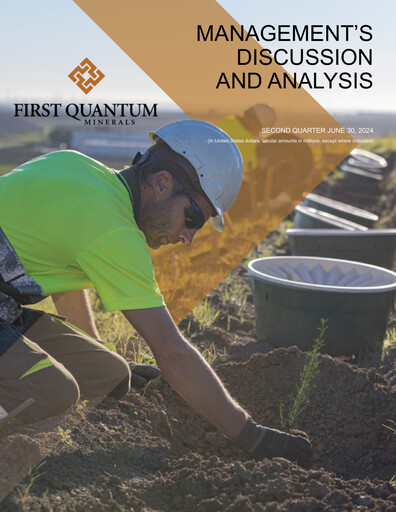 Thumbnail First Quantum Minerals
 Quarterly Report 2024-q2