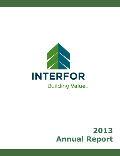 Thumbnail Interfor Annual Report 2013