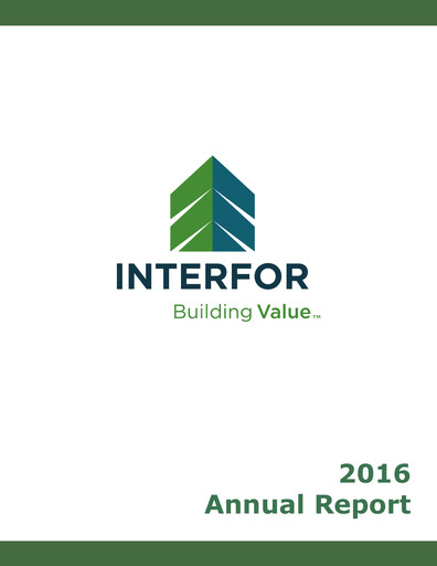 Thumbnail Interfor Annual Report 2016