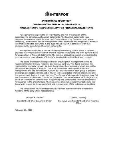 Thumbnail Interfor Financial Statement 2015