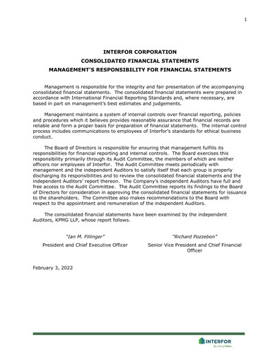Thumbnail Interfor Financial Statement 2021