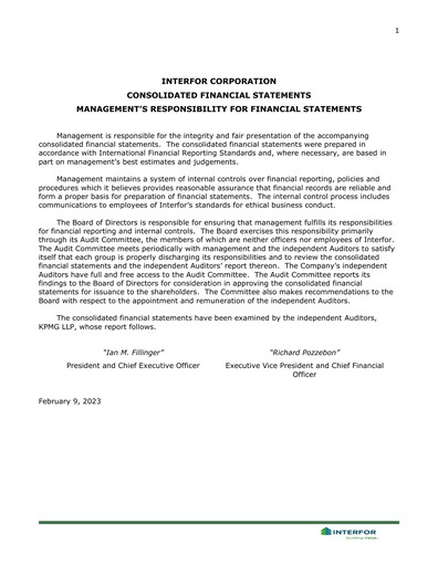 Thumbnail Interfor Financial Statement 2022