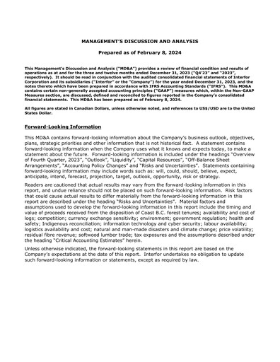 Thumbnail Interfor Quarterly Report 2023-q4