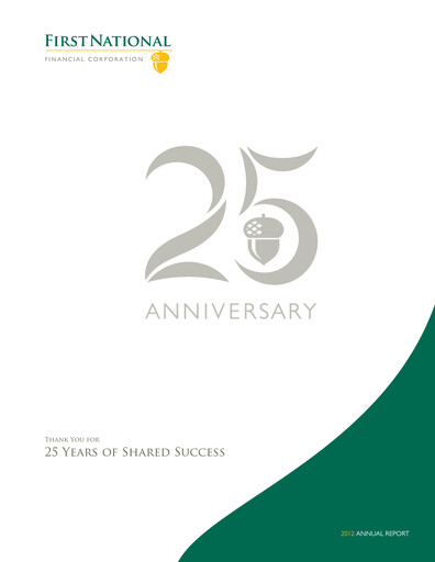 Miniature First National Financial Rapport annuel 2012