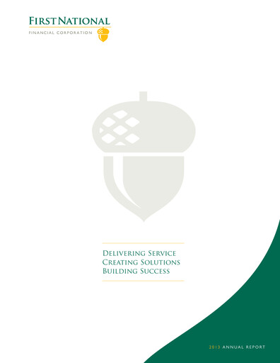 Miniature First National Financial Rapport annuel 2013