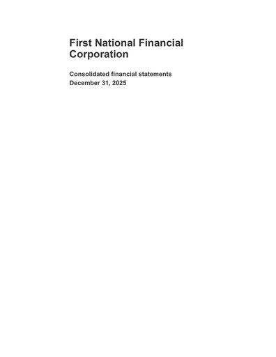 Thumbnail First National Financial Financial Statement 2025-q4