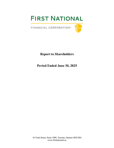Thumbnail First National Financial Quarterly Report 2025-q2