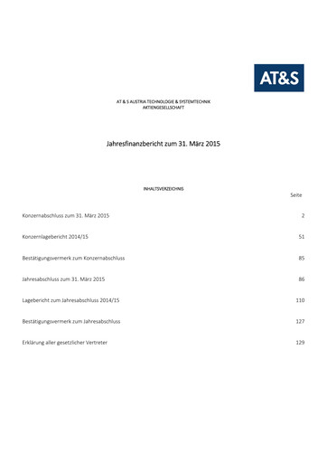 Thumbnail AT&S Austria Technologie & Systemtechnik Financial Report 2014-2015