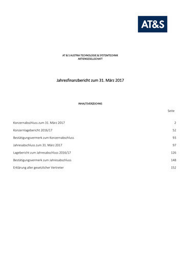 Thumbnail AT&S Austria Technologie & Systemtechnik Financial Report 2016-2017