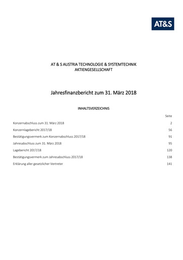 Thumbnail AT&S Austria Technologie & Systemtechnik Financial Report 2017-2018