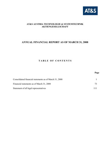 Thumbnail AT&S Austria Technologie & Systemtechnik Financial Report 2007-2008
