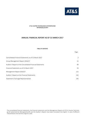 Thumbnail AT&S Austria Technologie & Systemtechnik Financial Report 2016-2017