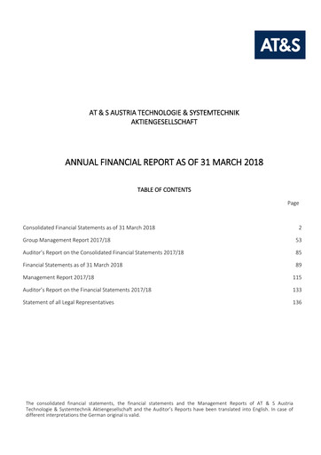 Thumbnail AT&S Austria Technologie & Systemtechnik Financial Report 2017-2018