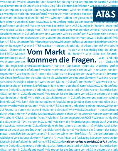 Thumbnail AT&S Austria Technologie & Systemtechnik Half-year Report 2016-2017-h1