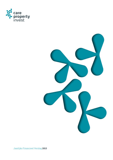 Thumbnail Care Property Invest NV Annual Report 2013