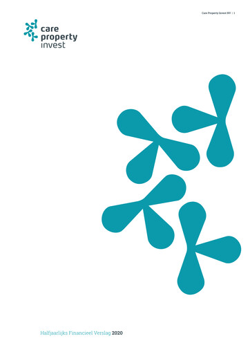 Thumbnail Care Property Invest NV Half-year Report 2020-h1
