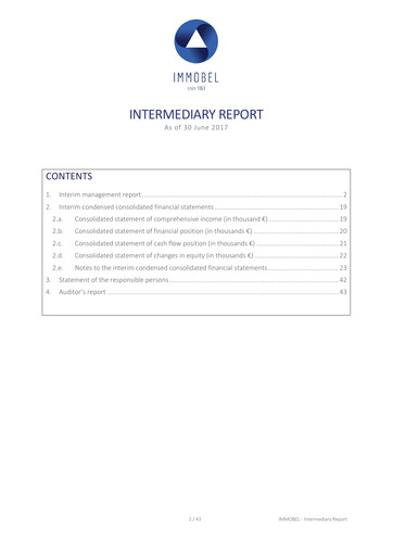 Miniature Immobel Rapport semestriel 2017-h1