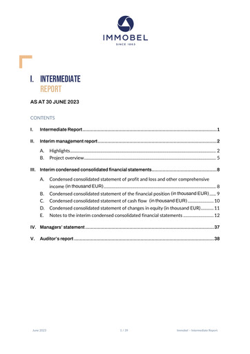Miniature Immobel Rapport semestriel 2023-h1