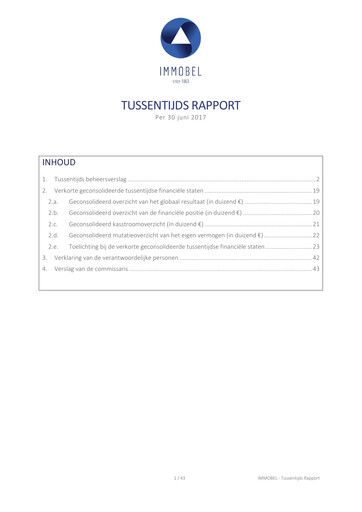 Miniature Immobel Rapport semestriel 2017-h1