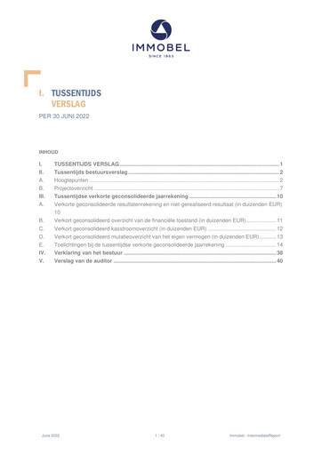 Miniature Immobel Rapport semestriel 2022-h1
