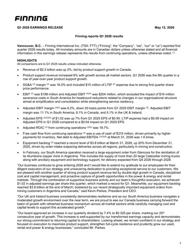 Thumbnail Finning Quarterly Report 2026-q1